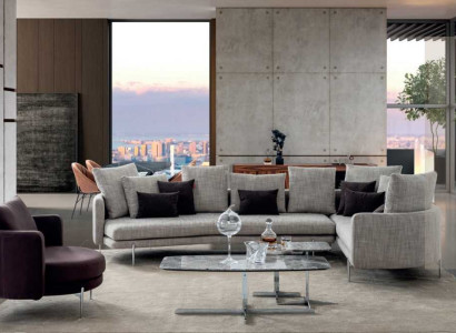 Living room Set 4+3+1 Seater modern 3-piece sofa set seat cushion furniture